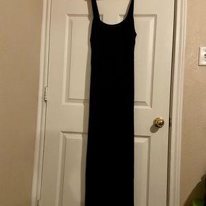 BOOHOO High Slit Black Maxi Dress. US 18